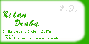 milan droba business card